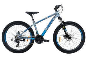 Rower górski MTB Davi Montaro Aluminium, 26", 145-170 cm, 21 biegów, szary/niebieski
