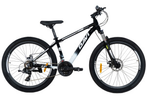 Rower górski MTB Davi Montaro Aluminium, 26", 145-170 cm, 21 biegów, czarny/biały
