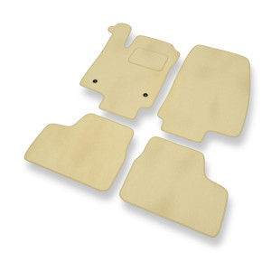 Fußmatten Auto für Opel Astra G Caravan, Coupé, Hatchback, Cabriolet, Limousine (1998-2009) - Premium Velours beige Automatten Autoteppiche
