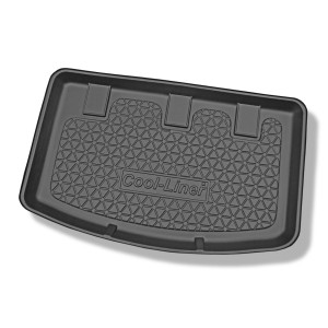 Kofferraumwanne für Kia Rio III UB Hatchback (08.2011-01.2017) - Kofferraummatte rutschfest Schutzmatte - erhoehte Ladeflaeche; XL mit Staufach