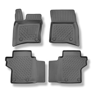 TPE Fußmatten Auto für Land Rover Defender 90 (L663) SUV (01.2020-....) - schwarz Automatten Autoteppiche