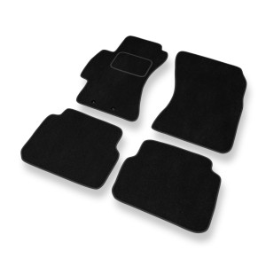 Fußmatten Auto für Subaru Impreza III Hatchback, Limousine (2007-2011) - Premium Velours schwarze Automatten Autoteppiche