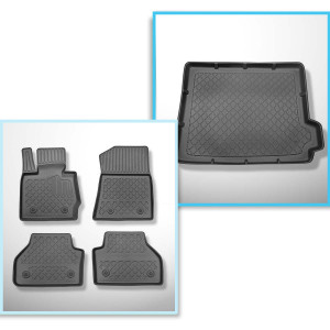Set Kofferraumschale und angepasste Autoteppiche TPE für: BMW X4 F25 SAC (07.2014-03.2018)