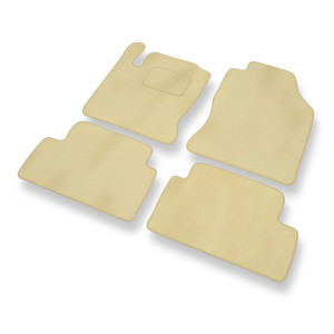 Fußmatten Auto für Ford Focus I Hatchback, Kombi, Limousine (1998-2005) - Premium Velours beige Automatten Autoteppiche