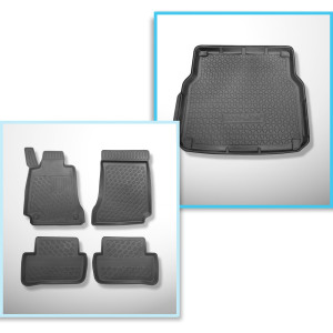 Set Kofferraumschale und angepasste Autoteppiche TPE für: Mercedes-Benz C Klasse W204 Kombi (12.2007-09.2014) - für alle Modelle