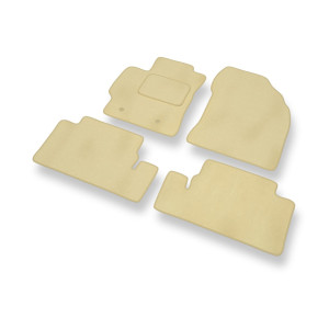 Fußmatten Auto für Toyota Corolla X Kombi, Limousine (2007-2013) - Premium Velours beige Automatten Autoteppiche
