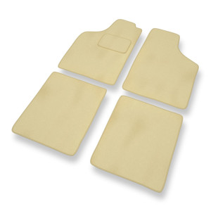 Fußmatten Auto für Fiat Uno II Hatchback (1989-2002) - Premium Velours beige Automatten Autoteppiche