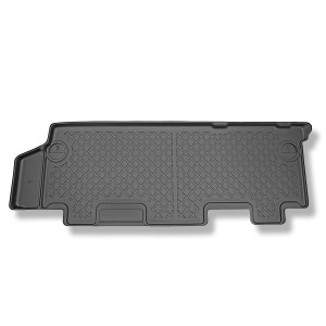 TPE Fußmatten Auto für Volkswagen Caravelle T5, T6, T6.1 Van (2003-2024) - schwarz Automatten Autoteppiche - voll hinten 2. Reihe