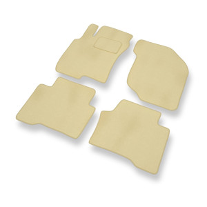 Fußmatten Auto für Nissan X-trail I SUV (2001-2007) - Premium Velours beige Automatten Autoteppiche