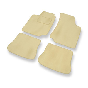 Fußmatten Auto für Volkswagen Vento Limousine (1991-1998) - Premium Velours beige Automatten Autoteppiche