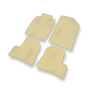 Fußmatten Auto für Peugeot 206 I Hatchback, Cabriolet, Limousine, SW (1998-2012) - Premium Velours beige Automatten Autoteppiche
