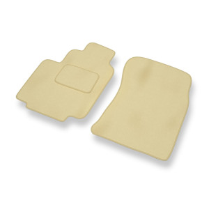 Fußmatten Auto für Daewoo Musso SUV (1995-2005) - Premium Velours beige Automatten Autoteppiche