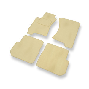 Fußmatten Auto für Subaru Forester I SUV (1997-2002) - Premium Velours beige Automatten Autoteppiche
