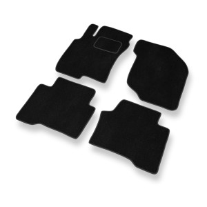 Fußmatten Auto für Nissan X-trail I SUV (2001-2007) - Premium Velours schwarze Automatten Autoteppiche