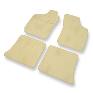 Fußmatten Auto für Fiat Palio Hatchback, Weekend (1996-2004) - Premium Velours beige Automatten Autoteppiche