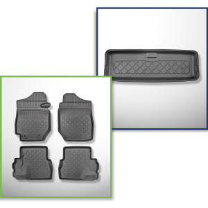 Set Kofferraumschale und angepasste Autoteppiche TPE für: Suzuki Jimny II GJ SUV (10.2018-2020)