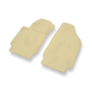 Fußmatten Auto für Fiat Stilo Hatchback, Multi Kombi (2001-2008) - Premium Velours beige Automatten Autoteppiche