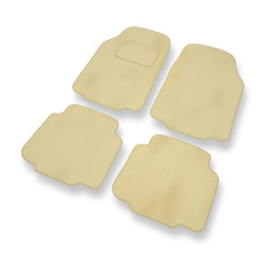 Fußmatten Auto für Subaru Justy IV Hatchback (2007-2010) - Premium Velours beige Automatten Autoteppiche