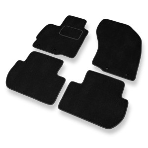 Fußmatten Auto für Mitsubishi Outlander II SUV (2006-2012) - Premium Velours schwarze Automatten Autoteppiche