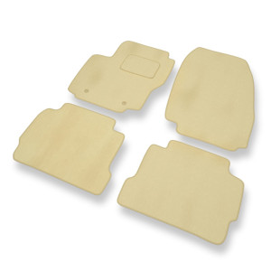 Fußmatten Auto für Ford Mondeo IV Hatchback, Kombi, Limousine (2007-2014) - Premium Velours beige Automatten Autoteppiche