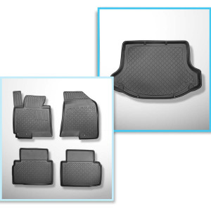 Set Kofferraumschale und angepasste Autoteppiche TPE für: Kia Sportage III SUV (08.2010-12.2015)