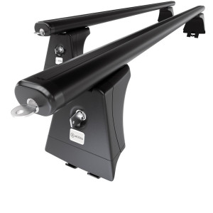 Aluminium-Dachträger für Renault Megane mk II (2002-2009) - schwarz Dachträger Dachgepäckträger - Montagepunkte
