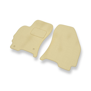 Fußmatten Auto für Ford Mondeo III Hatchback, Kombi, Limousine (2000-2007) - Premium Velours beige Automatten Autoteppiche