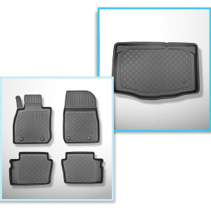 Set Kofferraumschale und angepasste Autoteppiche TPE für: Mazda 2 III Hatchback (02.2015-2023)