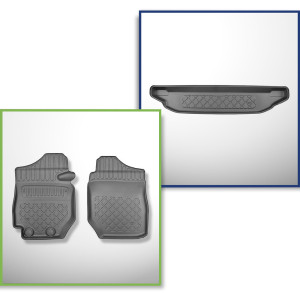 Set Kofferraumschale und angepasste Autoteppiche TPE für: Suzuki Jimny II GJ SUV (10.2018-2020)