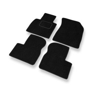 Fußmatten Auto für Nissan Micra IV Hatchback (2010-2017) - Premium Velours schwarze Automatten Autoteppiche