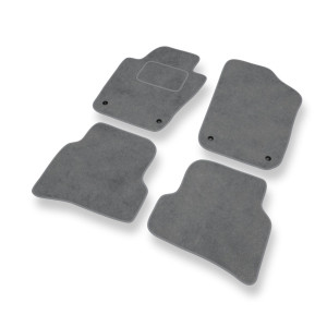 Fußmatten Auto für Seat Ibiza IV Hatchback, SportCoupé, Sportstourer (2008-2017) - Premium Velours graue Automatten Autoteppiche