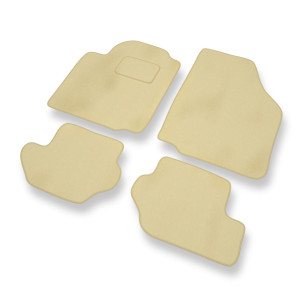 Fußmatten Auto für Ford Fiesta IV Hatchback, Van (1995-2002) - Premium Velours beige Automatten Autoteppiche