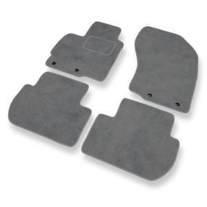 Fußmatten Auto für Citroen C-Crosser SUV (2007-2012) - Premium Velours graue Automatten Autoteppiche