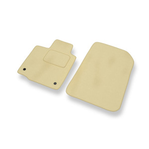Fußmatten Auto für Renault Twingo II Hatchback (2007-2014) - Premium Velours beige Automatten Autoteppiche