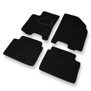 Fußmatten Auto für Chevrolet Lacetti Hatchback, Kombi, Limousine (2003-2009) - Premium Velours schwarze Automatten Autoteppiche