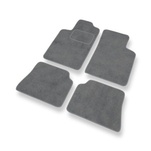 Fußmatten Auto für Renault Megane I Coupé, Grandtour, Hatchback, Cabriolet, Limousine (1995-2002) - Premium Velours graue Automatten Autoteppiche