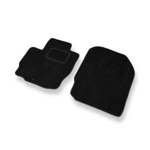 Fußmatten Auto für Mitsubishi Colt VII Hatchback (2008-2012) - Premium Velours schwarze Automatten Autoteppiche