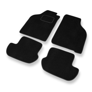 Fußmatten Auto für Ford KA I Hatchback (1996-2008) - Premium Velours schwarze Automatten Autoteppiche