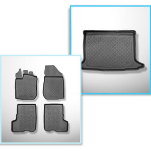 Set Kofferraumschale und angepasste Autoteppiche TPE für: Dacia Sandero II Stepway Crossover (12.2012-12.2020)