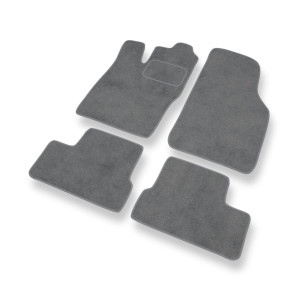 Fußmatten Auto für Opel Astra F Caravan, Hatchback, Cabriolet, Limousine (1991-2002) - Premium Velours graue Automatten Autoteppiche