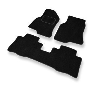Fußmatten Auto für Chevrolet Captiva I SUV (2006-2011) - Premium Velours schwarze Automatten Autoteppiche