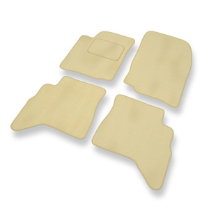 Fußmatten Auto für Suzuki Grand Vitara I SUV (1997-2005) - Premium Velours beige Automatten Autoteppiche