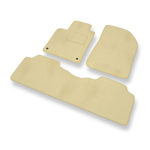 Fußmatten Auto für Citroen C5 I Kombi, Liftback (2001-2004) - Premium Velours beige Automatten Autoteppiche