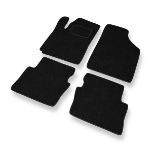 Fußmatten Auto für Hyundai i10 I Hatchback (2007-2012) - schwarze Automatten Autoteppiche