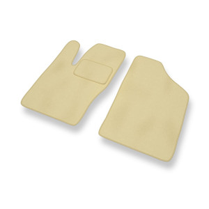 Fußmatten Auto für Fiat Seicento Hatchback, Van (1998-2010) - Premium Velours beige Automatten Autoteppiche
