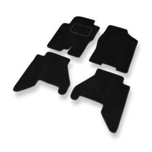 Fußmatten Auto für Nissan Pathfinder R51 SUV (2005-2014) - Premium Velours schwarze Automatten Autoteppiche