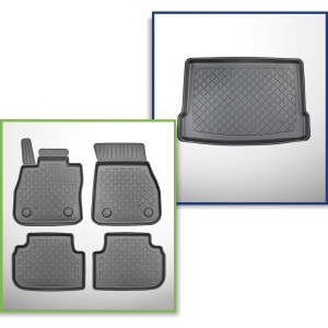 Set Kofferraumschale und angepasste Autoteppiche TPE für: BMW 1er F40 Hatchback (09.2019-06.2024)