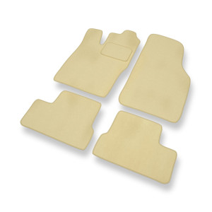 Fußmatten Auto für Opel Astra F Caravan, Hatchback, Cabriolet, Limousine (1991-2002) - Premium Velours beige Automatten Autoteppiche
