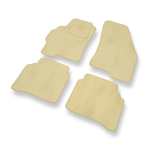 Fußmatten Auto für Ford Mondeo II Hatchback, Kombi, Limousine (1996-2000) - Premium Velours beige Automatten Autoteppiche