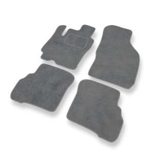 Fußmatten Auto für Hyundai Atos I Hatchback (1997-2004) - Premium Velours graue Automatten Autoteppiche